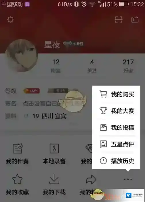 全民K歌选项