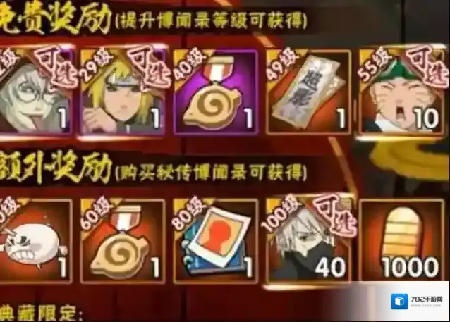 火影忍者奖励