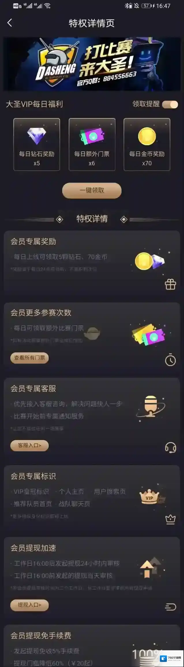 大圣电竞权益